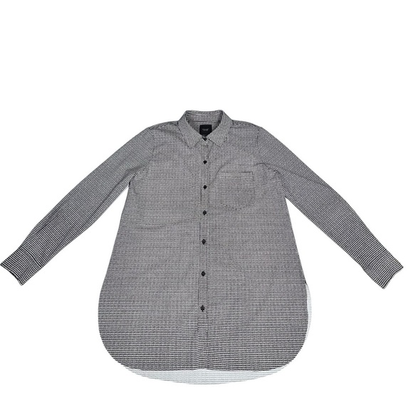 LYSSE New York Schiffer Long Sleeve Houndstooth Tunic Blouse Women's Size L - Picture 6 of 16